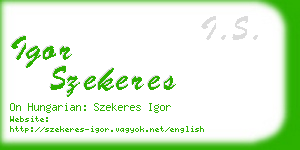 igor szekeres business card